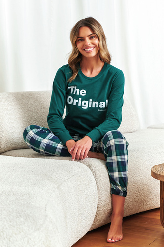 7340 Doctor Nap – Дамска пижама "The Original" | 100% памук, полско производство - смарагд