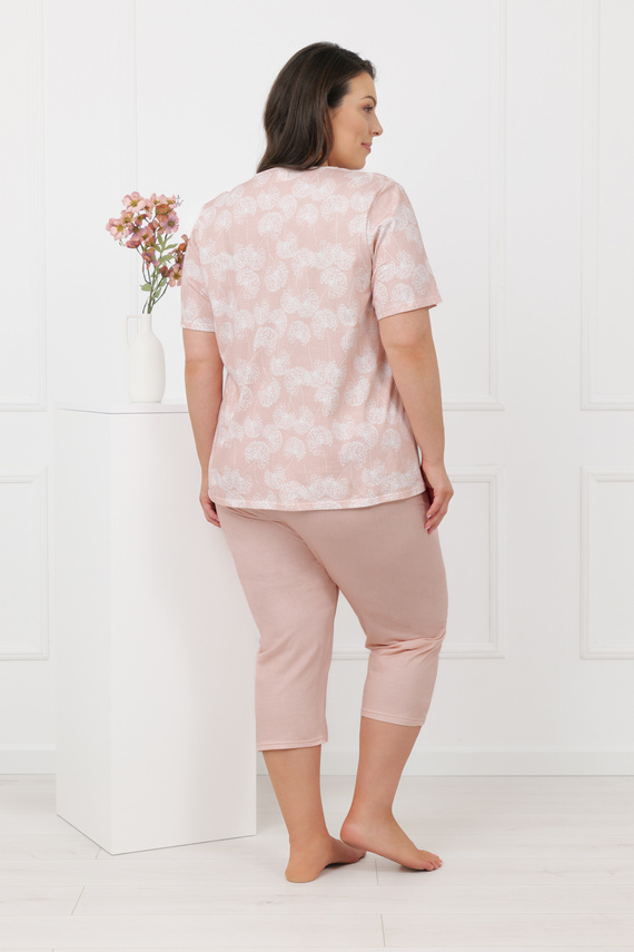 Дамска пижама Eleni Italian Fashion 100% памук, къс ръкав, 3/4