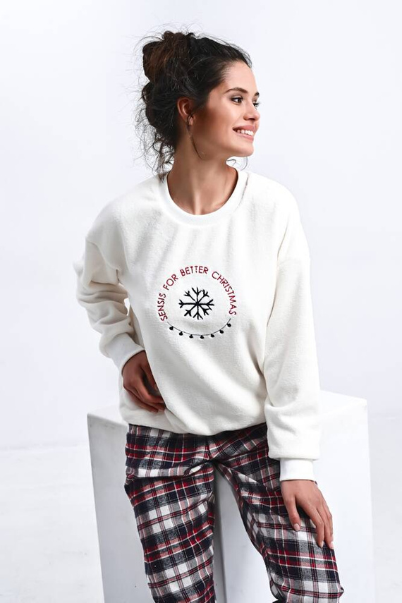 Дамска пижама Better Sensis - кремава