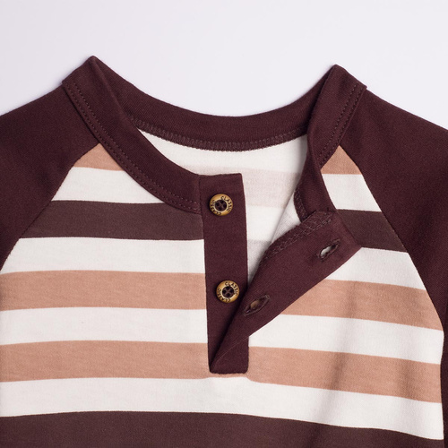227139 Nicol BENEK Детска блуза raglan henley с райе и дълъг ръкав