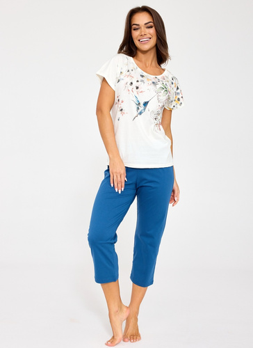 Cornette Floris 369/345 ecru – дамска пижама 100% памук 7/8