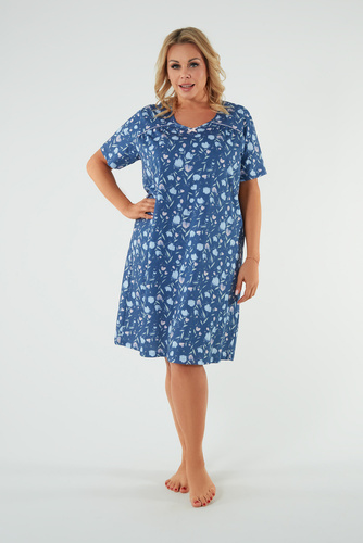 Нощница Agalia, къс ръкав Италианска мода - принт