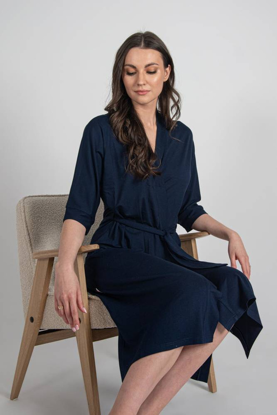 942 Visa Дълъг халат De Lafense - тъмносин