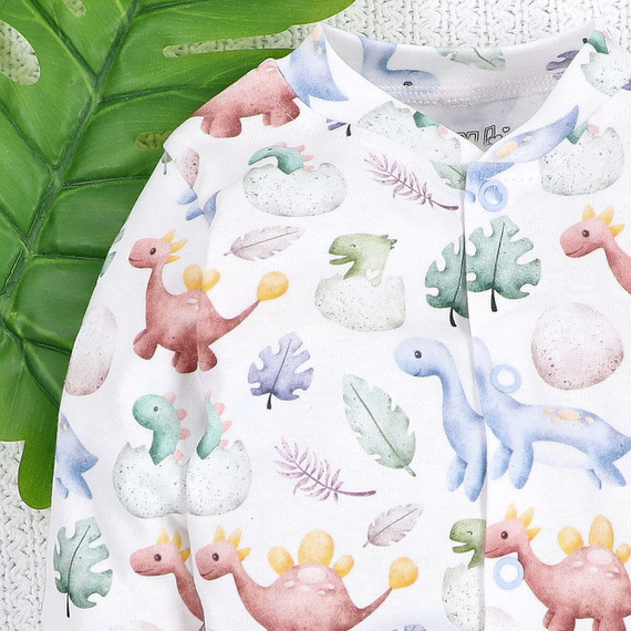 ABN-5567 Бебешки гащеризон Dino Explorer Nini | Органичен памук, закопчаване с тик-так