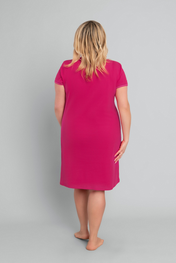 Безумна нощница с къс ръкав Италианска мода - малинова