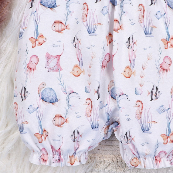 ABN-5481 Underwater World Baby Rampers Nini – органичен памук, къси ръкави