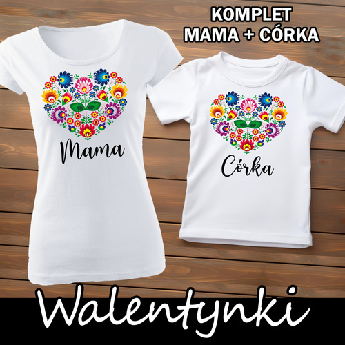 Фолклорен комплект за майка и дъщеря за Свети Валентин Moocha