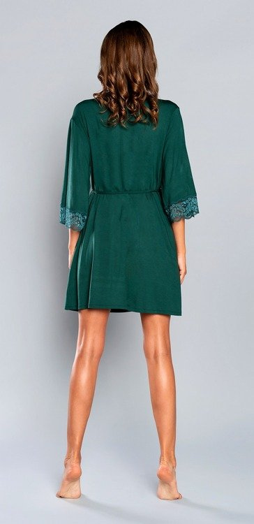 Халат за баня Samaria Италианска мода 3/4 ръкав - тъмнозелен 