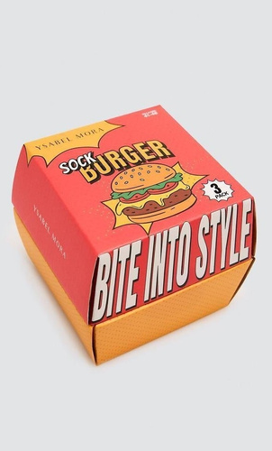 Ysabel Mora 17501 Sock Burger Чорапи унисекс 3 чифта памучни Подарък