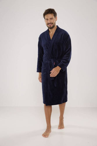 391 Мъжки халат на Hugo De lafense - тъмносин
