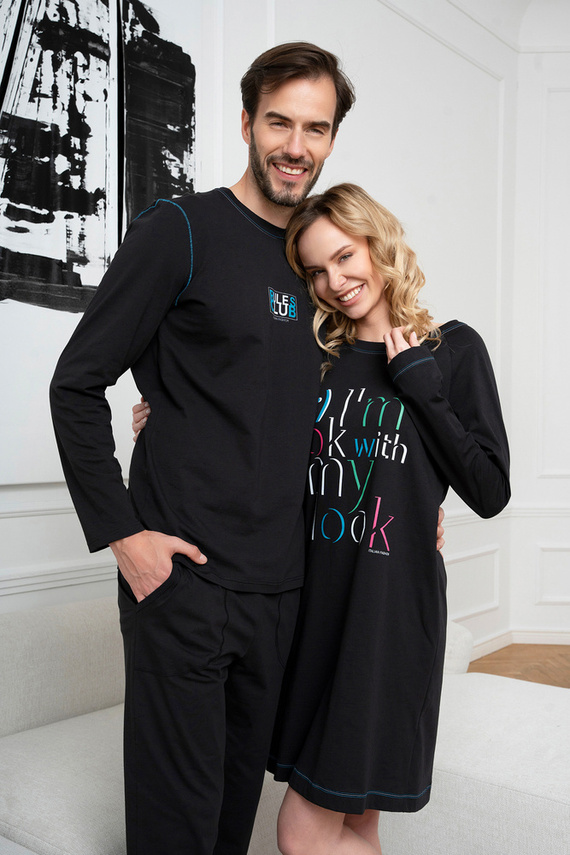 Нощница Olza Италианска мода - черна