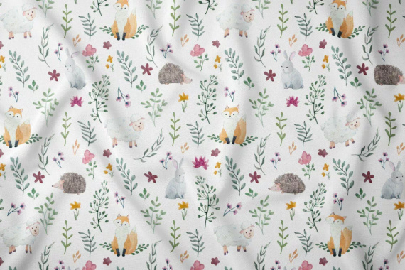 3695 A Land of Dreams Детско памучно спално бельо, Каро животни