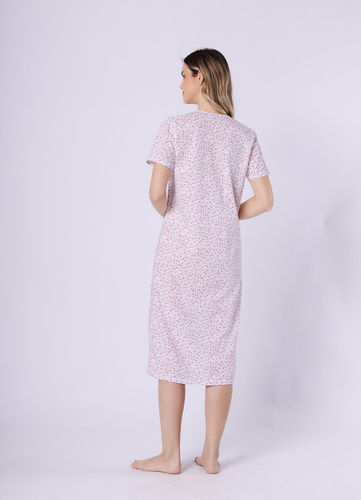 Дамска риза Oriana 1723/1760 Leveza от 100% памук, къс ръкав, дължина под коляното