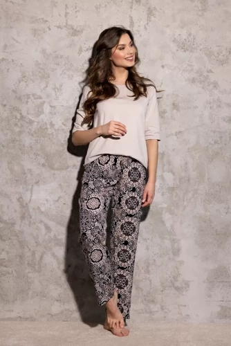 La Boheme Дамска пижама Momenti Per Me бежова