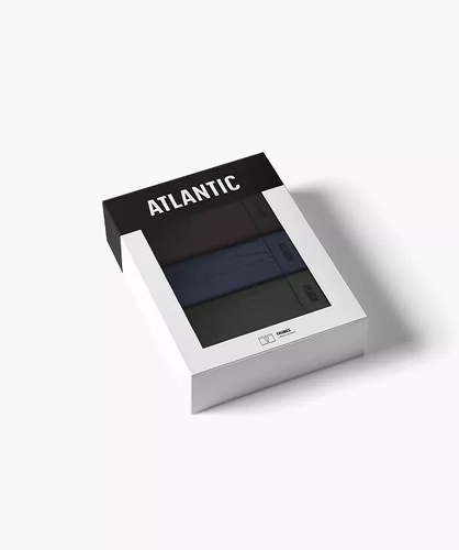 Мъжки боксерки Atlantic 3MH-0111 A3 3 броя в комплект, кафяво-индиго-хаки – 95% памук, прилепнали