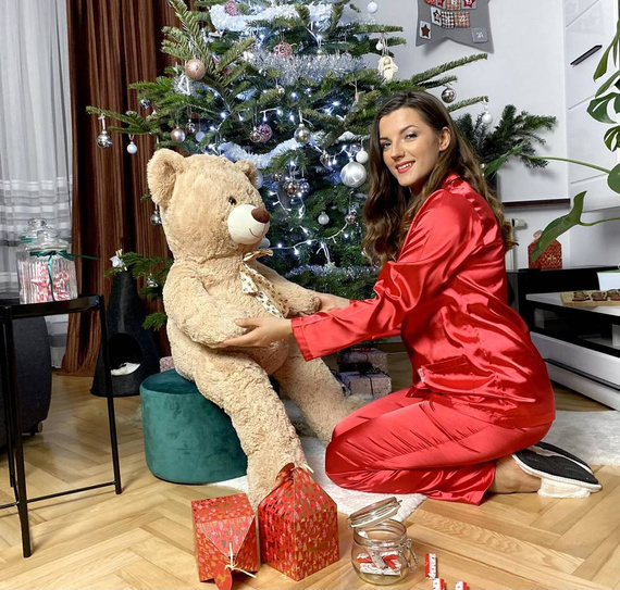 934 Classic Forex дамска пижама - червена