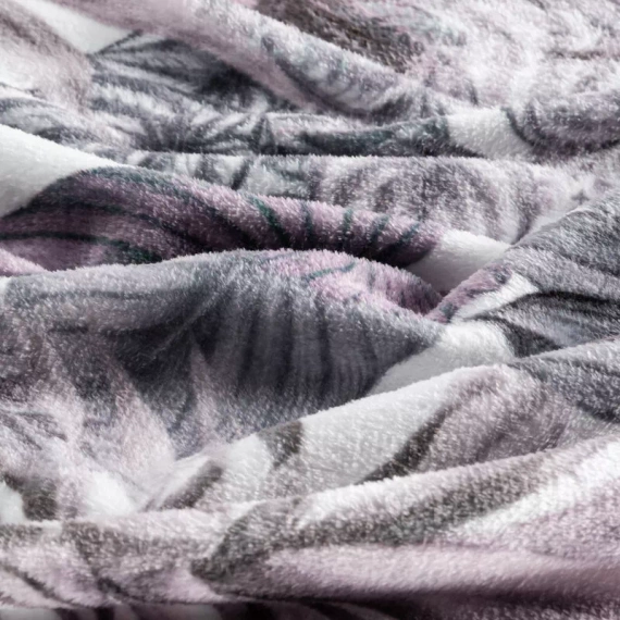 Davos 2 Одеяло за легло листа Eurofirany лилаво сиво