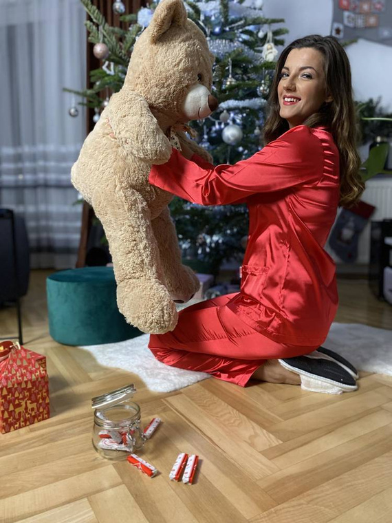 934 Classic Forex дамска пижама - червена