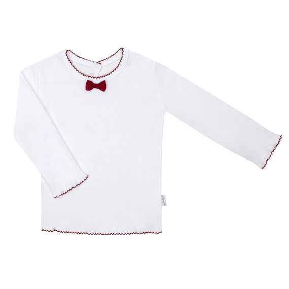 163568 Блуза с дълъг ръкав "Магията на Коледа" Никол - панделка бордо