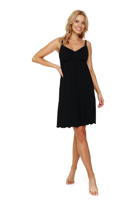 7248 Нощница за бременни и кърмачки Doctor Nap - черна