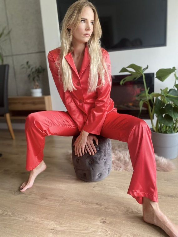 934 Classic Forex дамска пижама - червена