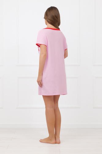 Нощница Sabrina Italian Fashion 100% памук – къс ръкав, сърце