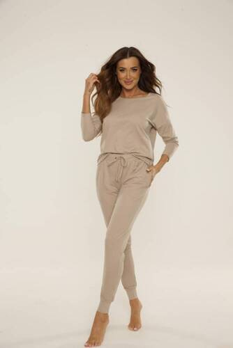 555 Paula Дамска пижама De Lafense - светла мока