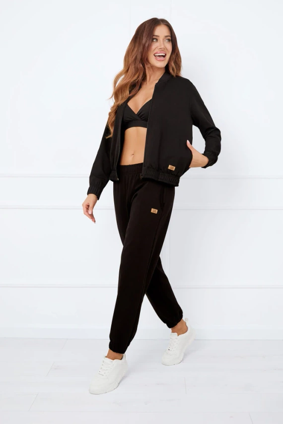 Caro Дамско бомбър яке Италианска мода - черно