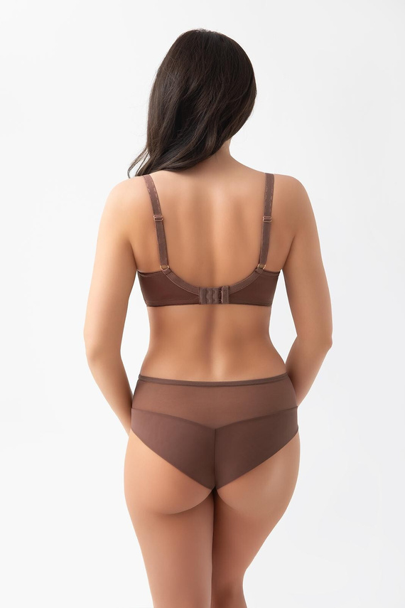 Бразилски бикини B019 Frida Gorsenia шоколадови с бродерия soft