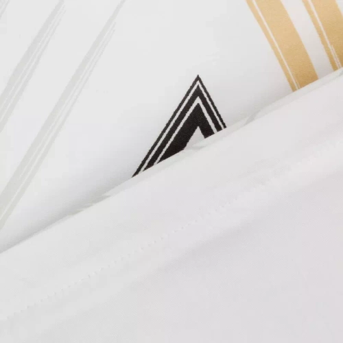 Пролет 35 геометрия сатен спално бельо Евро пердета бяло/жълто