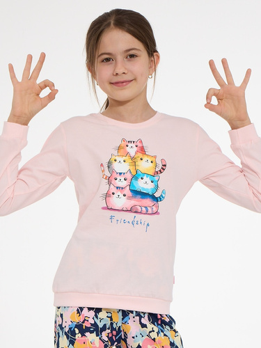 Пижама за момиче Cornette Young Girl 592/210 Friendship 100% памук