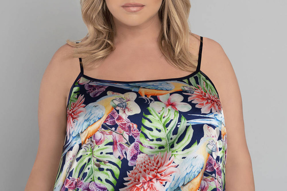 Polynesia Дамска пижама с тесни каишки, къси панталони Италианска мода - флорален принт