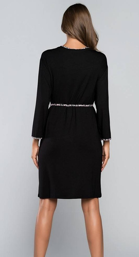 Eila Bis Халат за баня с 3/4 ръкав Италианска мода - леопардов принт 