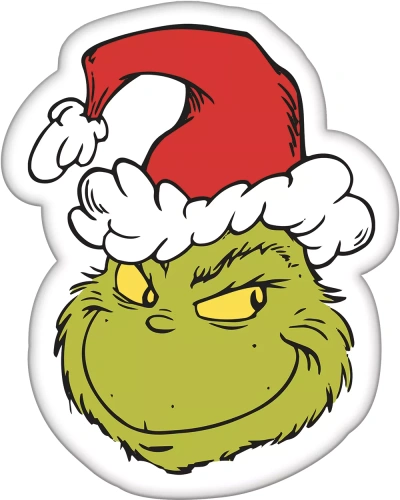Възглавница Grinch Jerry Fabrics 36x29 бяла зелена мека играчка