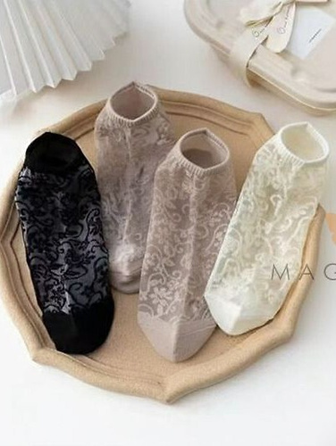 Stopki CC-251112 – дамски къси чорапи с мрежа и памук beige