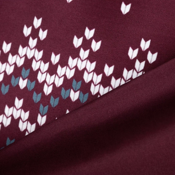 Мат Микрофибър Коледно спално бельо Еврозавеси бордо – декорирано с щампа в скандинавски стил