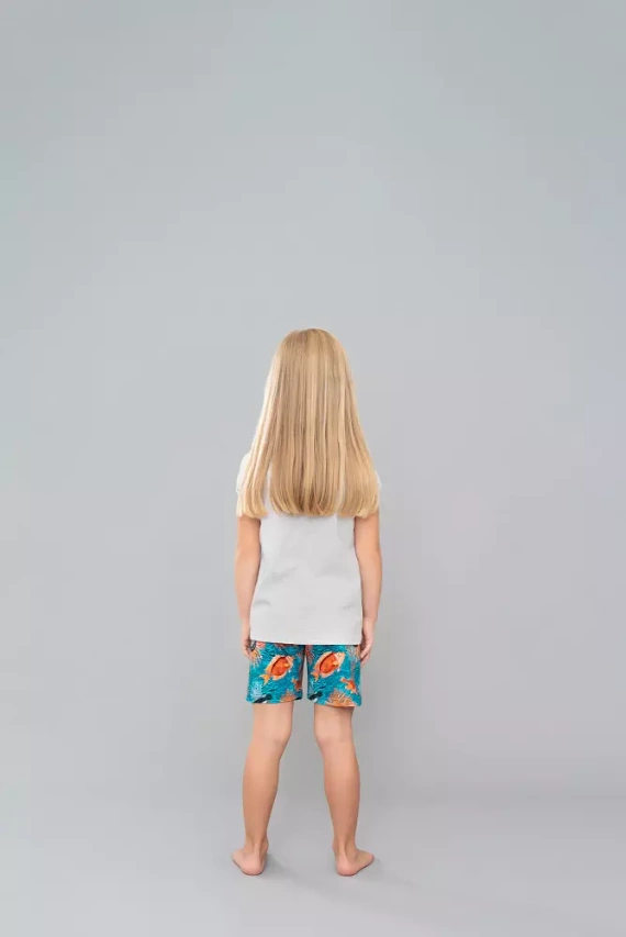 Oceania Пижама за момичета Италианска мода - меланж/принт