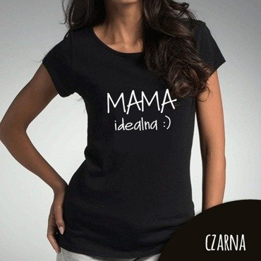 Bluzka damska  "Mama idealna" Moocha czarny