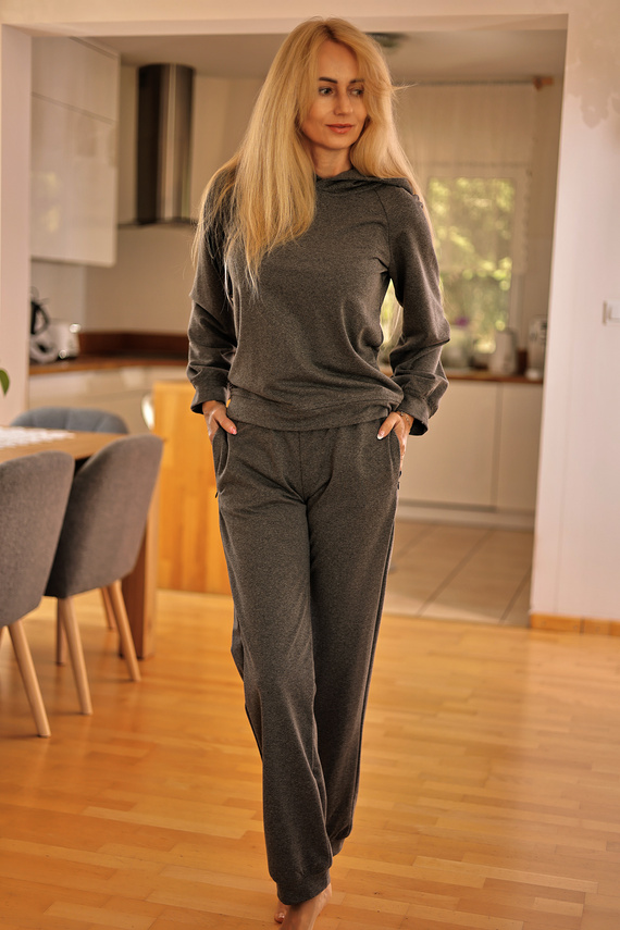 Дамски анцуг Brav Mirale | Удобен памучен комплект | Polish production - gray