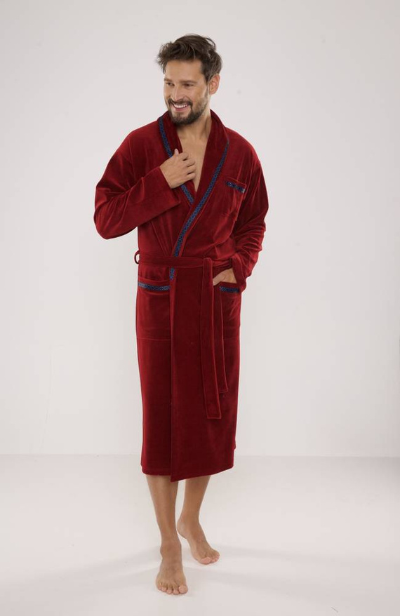 666 Роналдо мъжки халат De Lafense - бордо