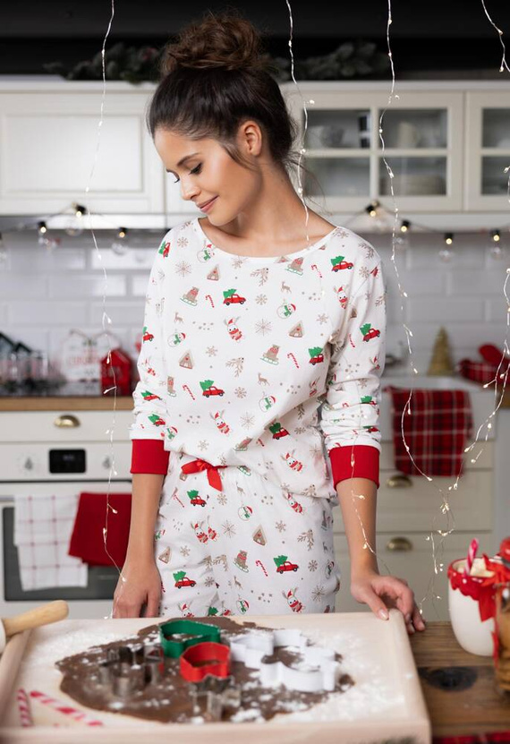 Дамска пижама Samantha Sensis -ecru