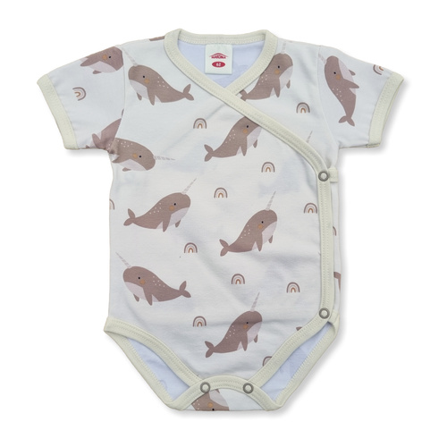 03256 Бебешко боди "Marlin" с цип и къс ръкав Makoma