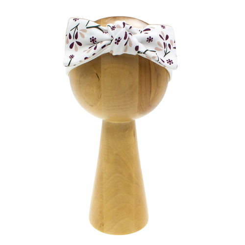 217065 Алиса Никол памучна лента за глава с панделка - флорален десен