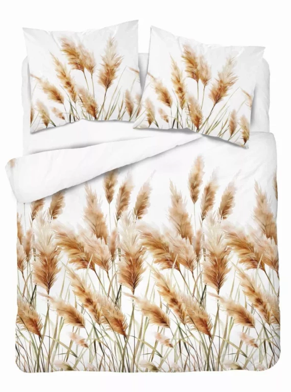5329 A Сатенено спално бельо Pampas grasses Detexpol gold