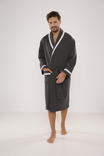 564 Мъжки халат Bruno De Lafense - графит