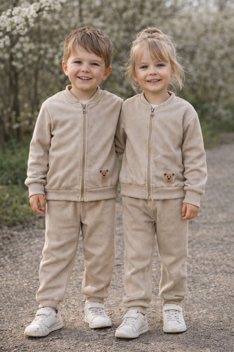 Комплект Misio Bambarillo бежов baby cord за деца