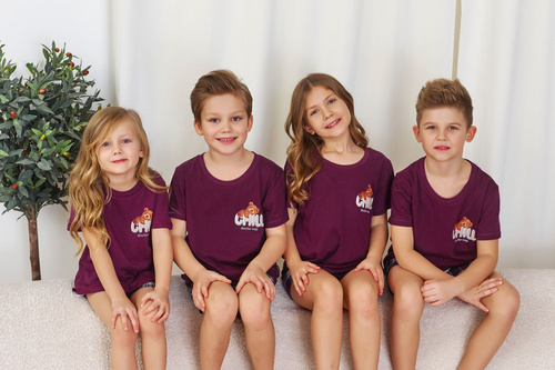 7202 Унисекс детска пижама Doctor Nap "Chill" - бордо