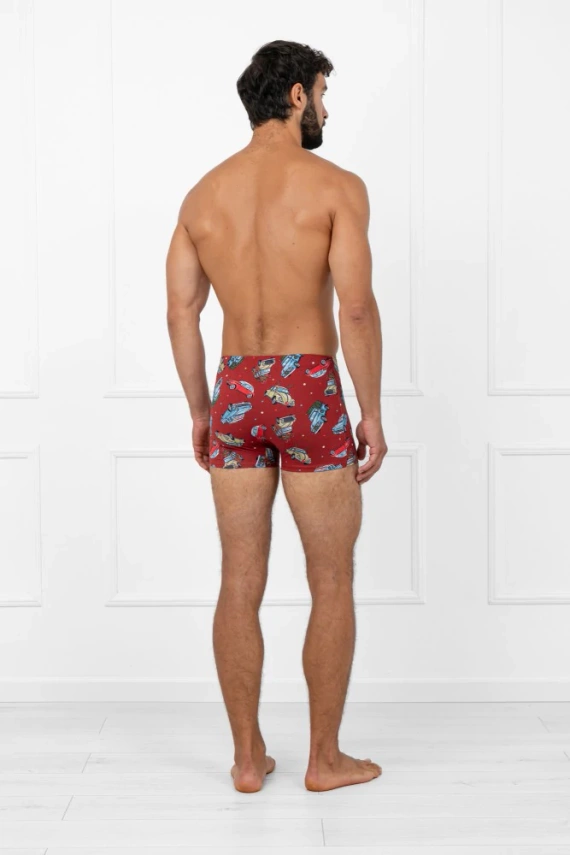 Мъжки ретро боксерки в италианска мода – памук, еластан, коледен мотив