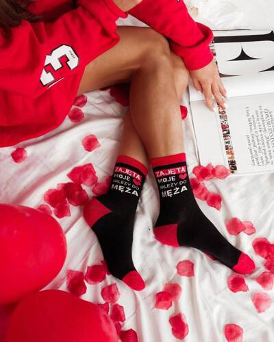 0200-076 Дамски чорапи Valentine's Day Милена - черни