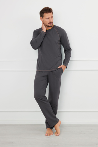 Salomon Мъжка пижама с дълъг ръкав и дълъг панталон Италианска мода - graphite/honey